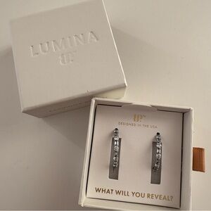 Bomb Party Lumina Illuminated Intentions Earring ER84080 Diamond CZ Hematite